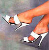 White stilettos