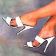 White stilettos